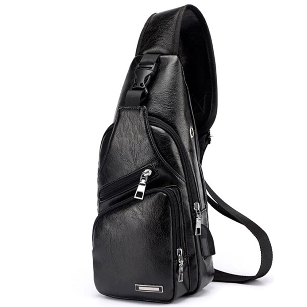 Men Travel Cross Body USB Charging Bag